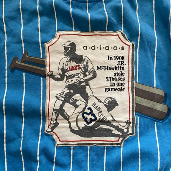 * RARE * Vintage Adidas Brunswick Blue Hawks - Picture 2 of 8